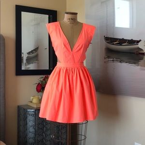 Bright coral dress